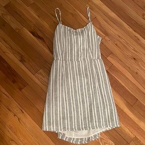 Garage striped mini dress with open back